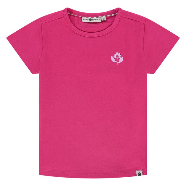 Girls T-shirt rot Blüte