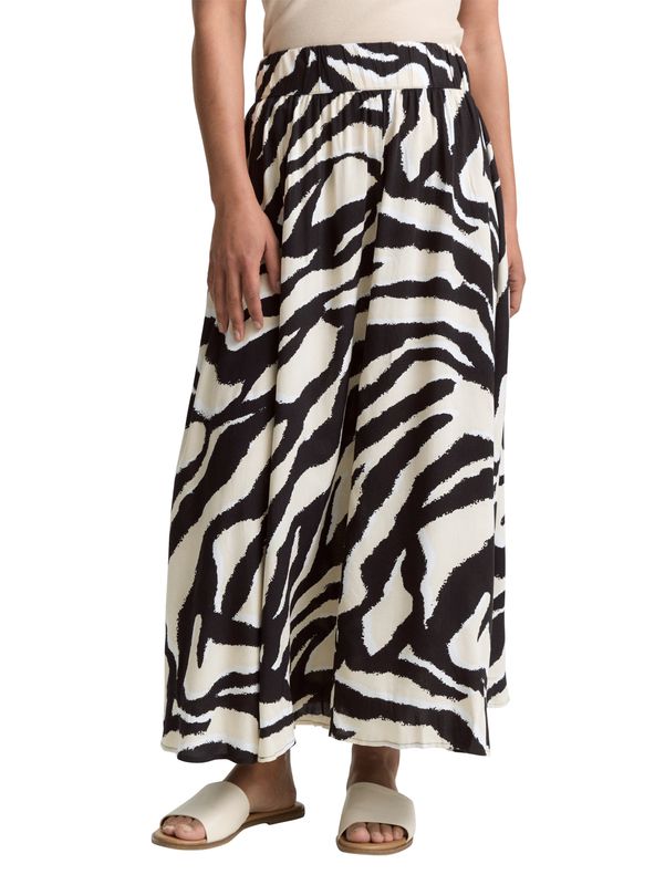High Waist Midi-Rock aus Viskose