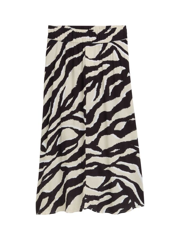 High Waist Midi-Rock aus Viskose