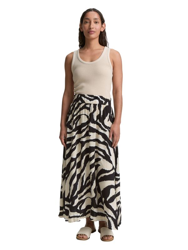 High Waist Midi-Rock aus Viskose