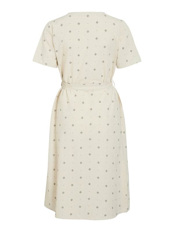 VIPRISILLA PRINT S/S V-NECK MIDI DRESS