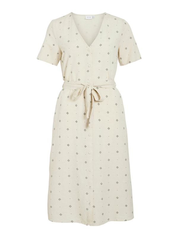 VIPRISILLA PRINT S/S V-NECK MIDI DRESS