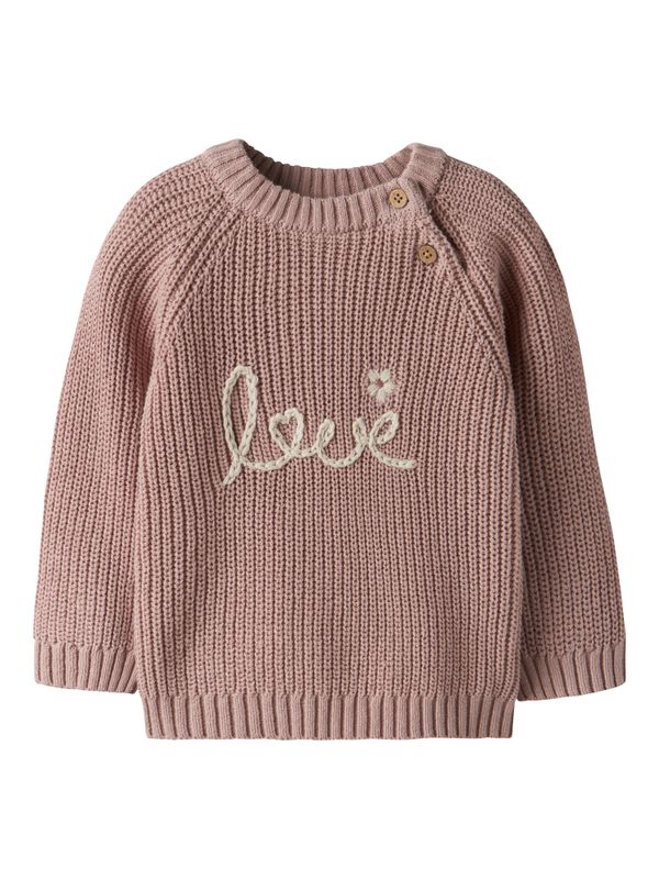 NBFEMLEN EMB LS KNIT LIL