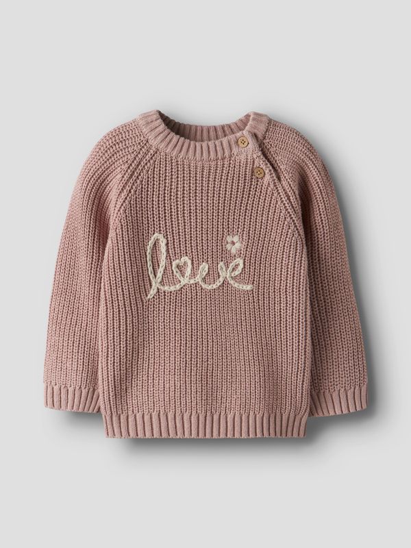 NBFEMLEN EMB LS KNIT LIL
