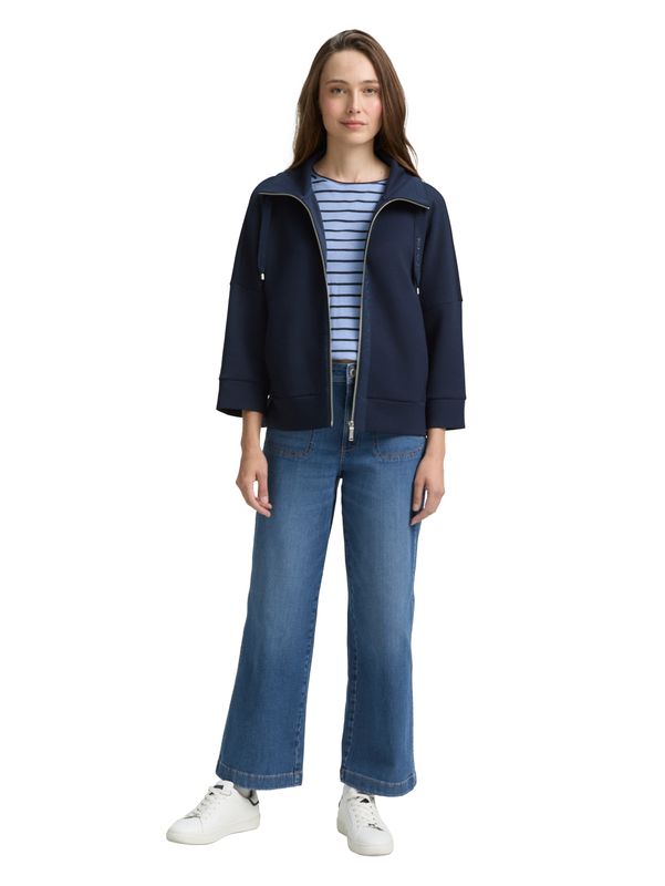 Boxy Fit Scuba Sweatjacke