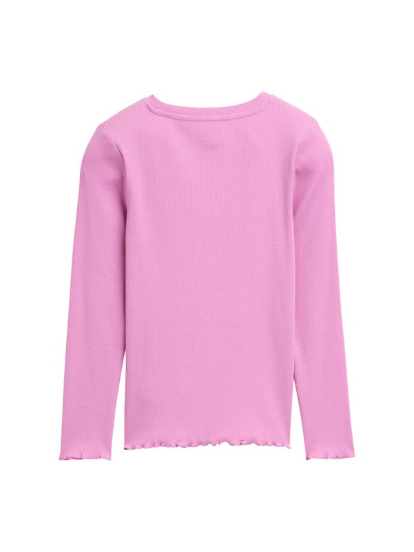 Ripp Langarmshirt mit Stickerei