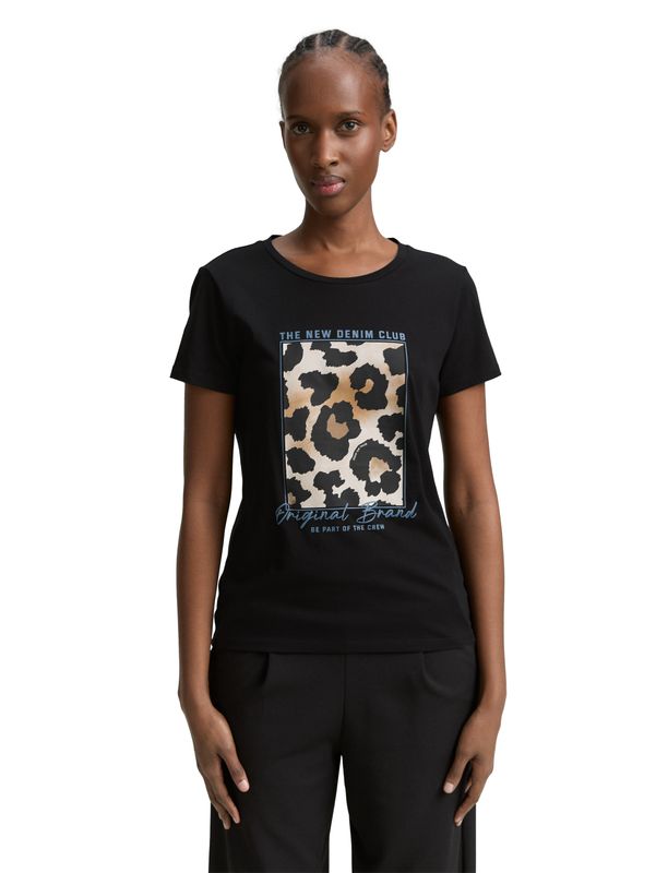 T-Shirt mit Leo-Print