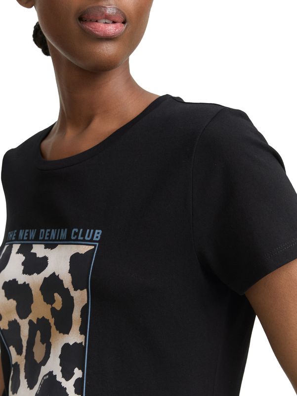 T-Shirt mit Leo-Print