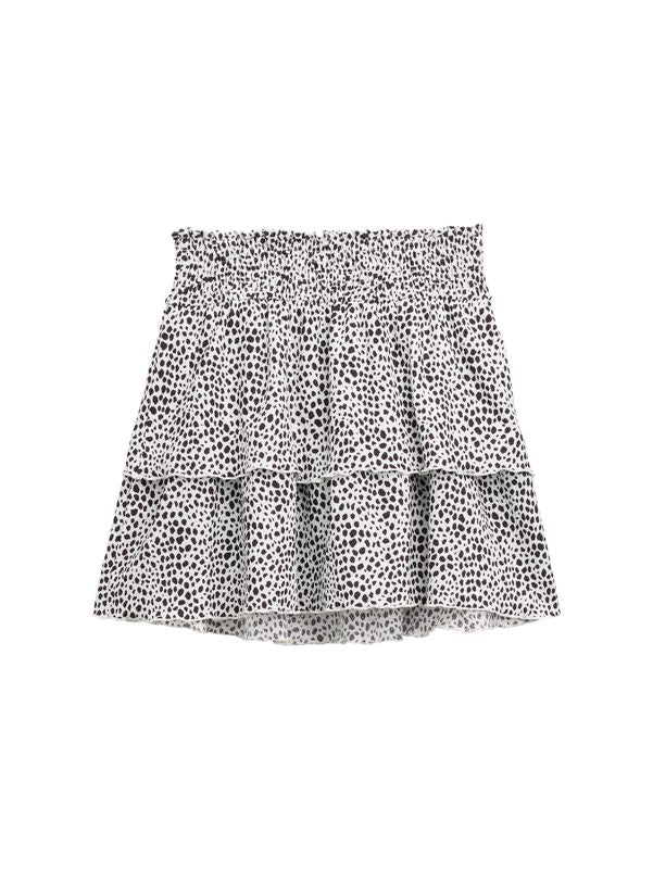 Mini Volant-Rock mit Muster