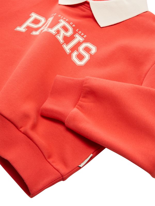 Cropped Sweatshirt mit Kragen