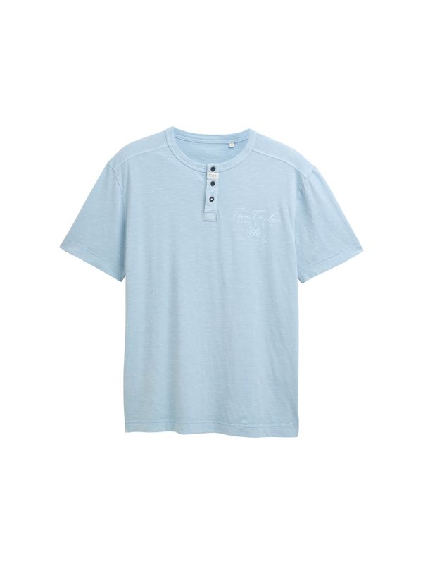 Henley T-Shirt mit Print