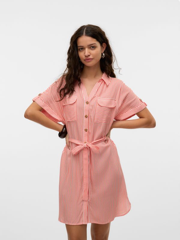 VMBUMPY SS SHORT SHIRT DRESS WVN GA NOOS