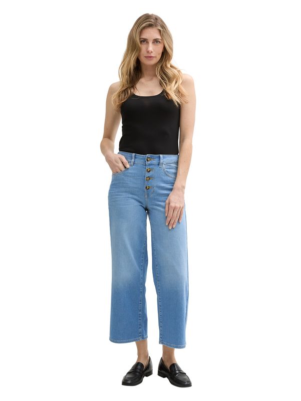 Culotte Jeans mit Knopfleiste