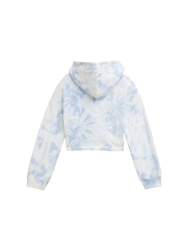 Cropped Hoodie Sweatshirt mit Batik-Muster