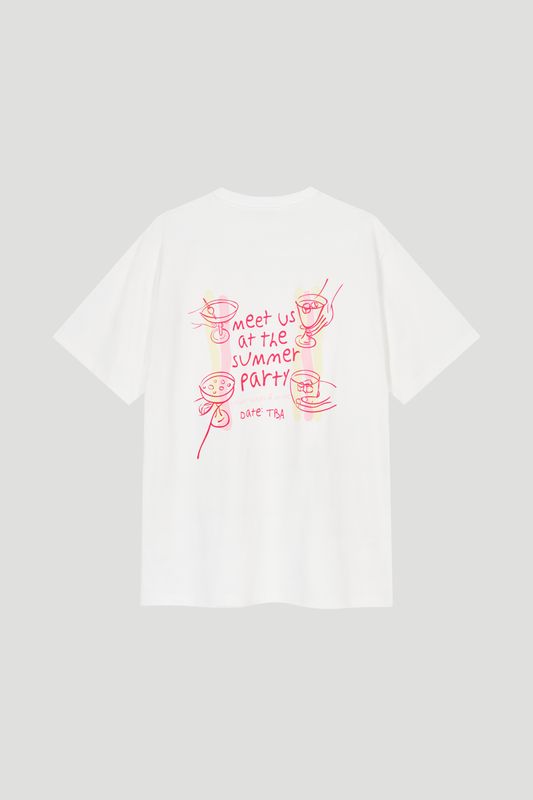 Oh April - BF T-Shirt Summer Party Stripe