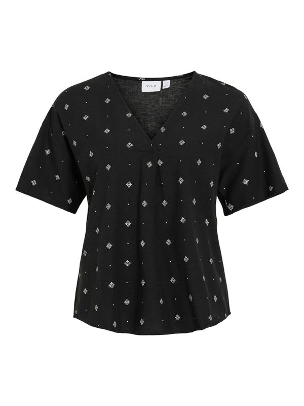 VIPRISILLA PRINT V-NECK S/S TOP/1