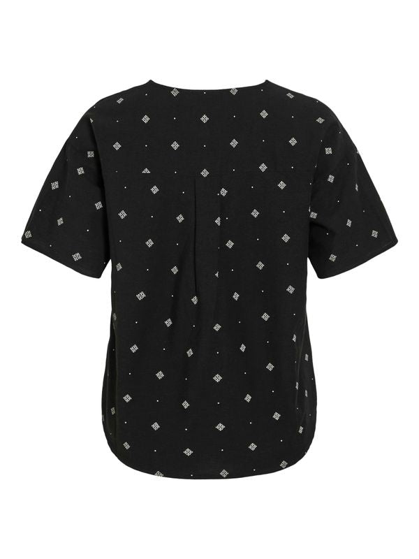 VIPRISILLA PRINT V-NECK S/S TOP/1