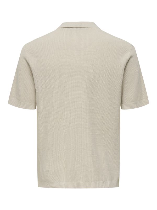 ONSTONY REG 12 SS WAFFLE POLO KNIT