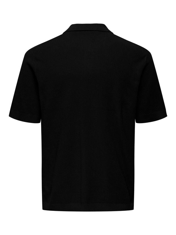 ONSTONY REG 12 SS WAFFLE POLO KNIT