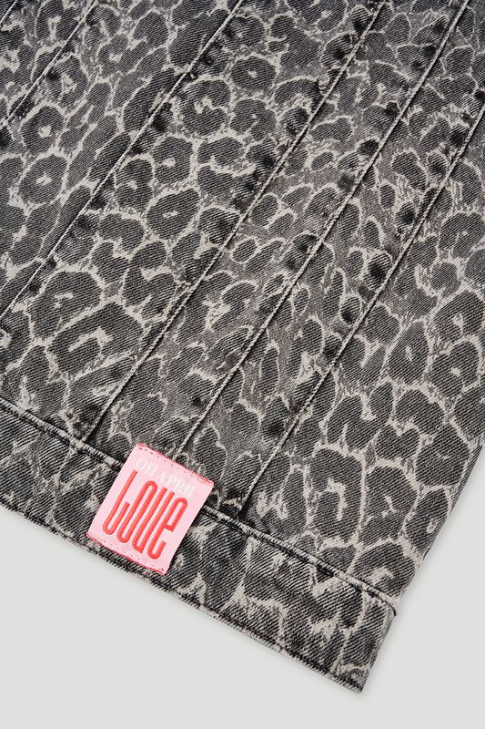 Oh April - Uva Denim Vest Leo Grey