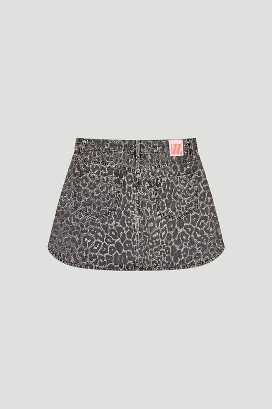 Oh April - Milo Denim Skirt Leo