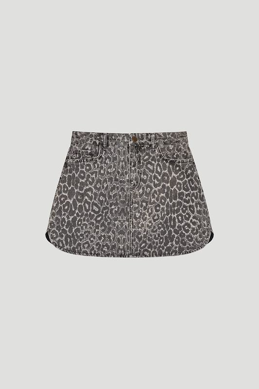 Oh April - Milo Denim Skirt Leo