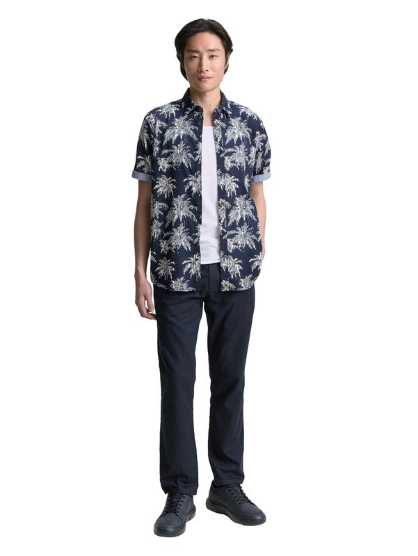 Regular Fit Kurzarmhemd mit Palmen-Print