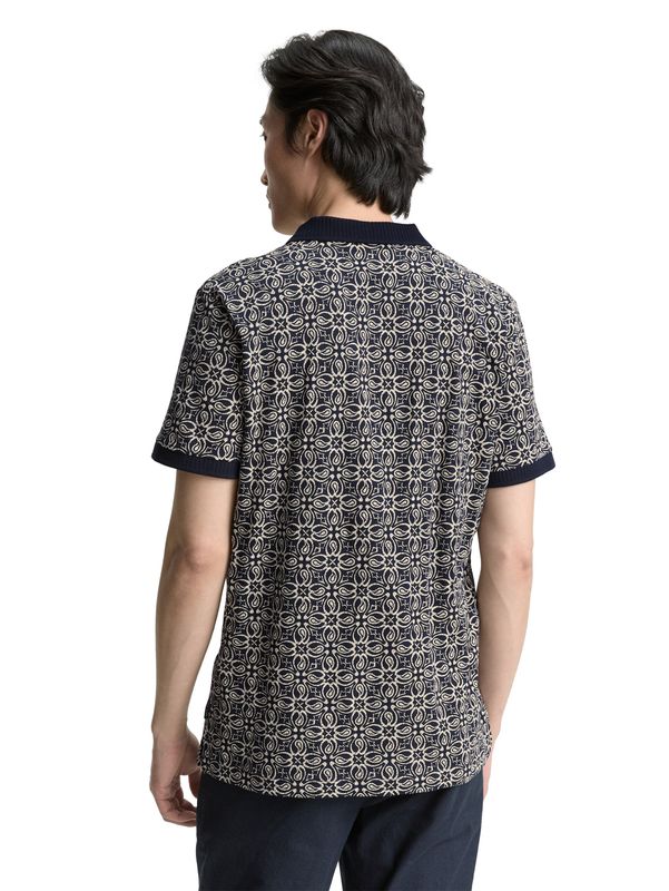Jersey Poloshirt mit Print