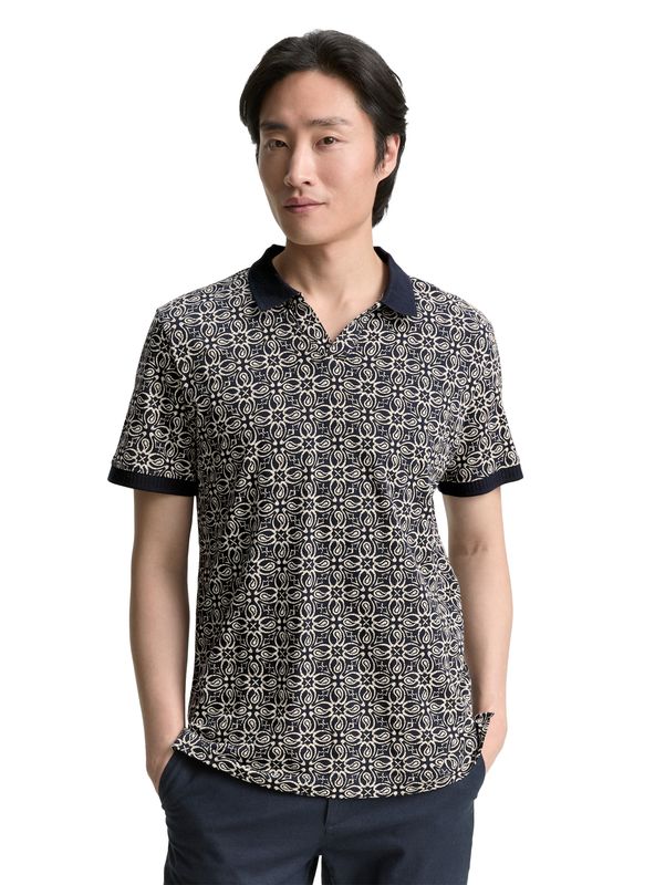 Jersey Poloshirt mit Print