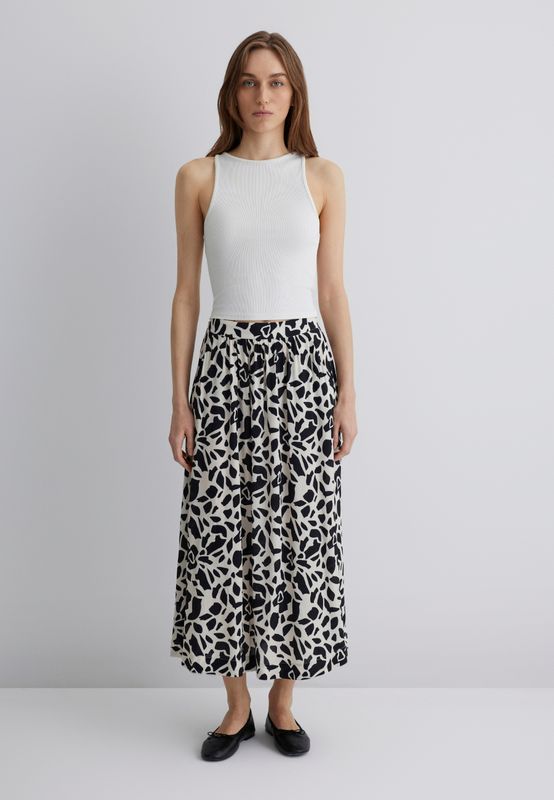 WOVEN MIDI SKIRT