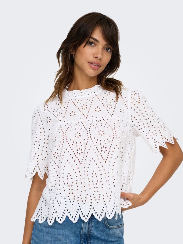 ONLNYLA TULUM EMB SS TOP WVN