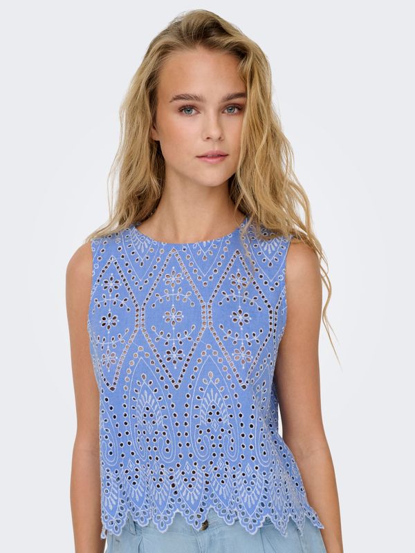 ONLTULUM SL EMB TOP WVN