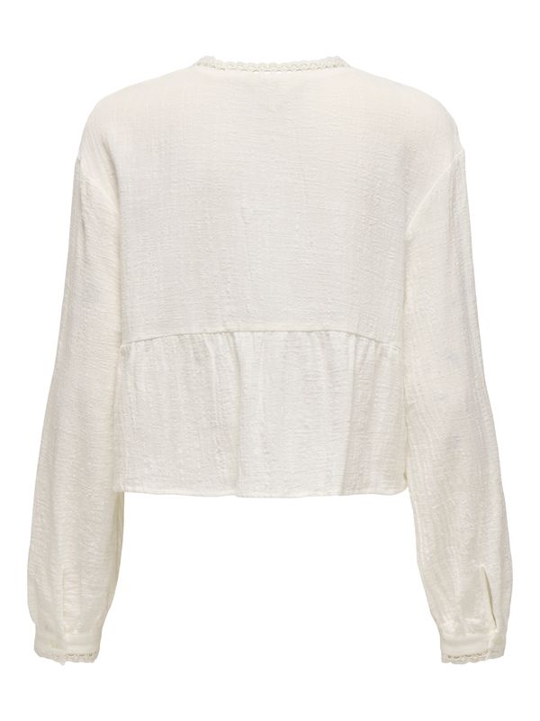 ONLNADIA LS V-NECK MIX TOP WVN