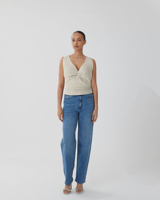 VISOLIRA V-NECK S/L TOP/DFS