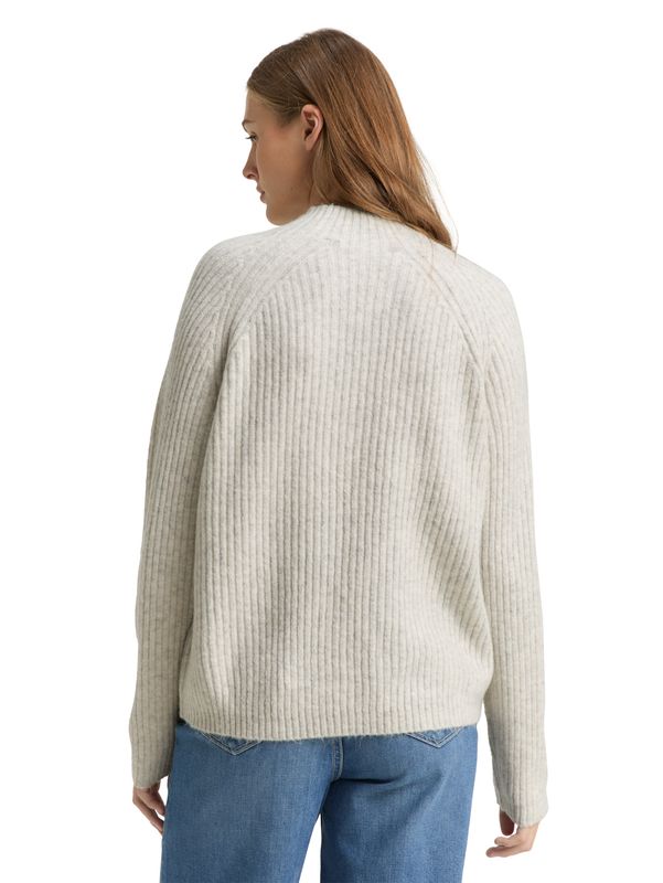 Relaxed Fit Strickpullover mit Stehkragen