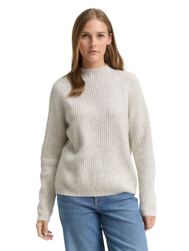 Relaxed Fit Strickpullover mit Stehkragen