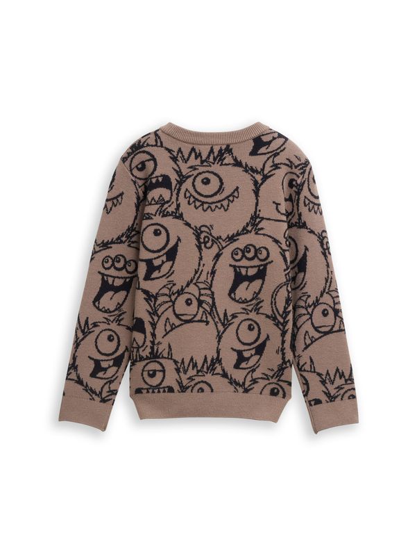 Strickpullover mit Allover-Print