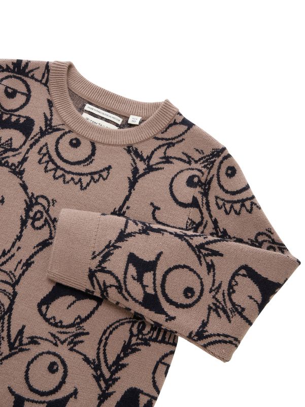 Strickpullover mit Allover-Print