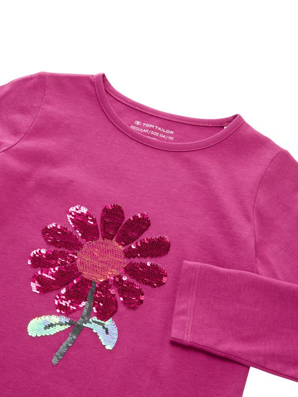 Langarmshirt mit Wendepailletten