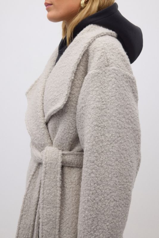Soft Boucle long coat