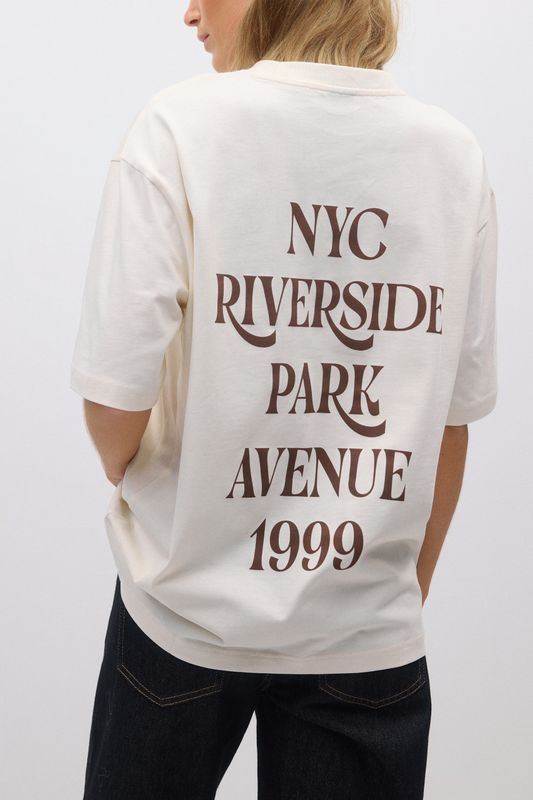 Printed oversized tee