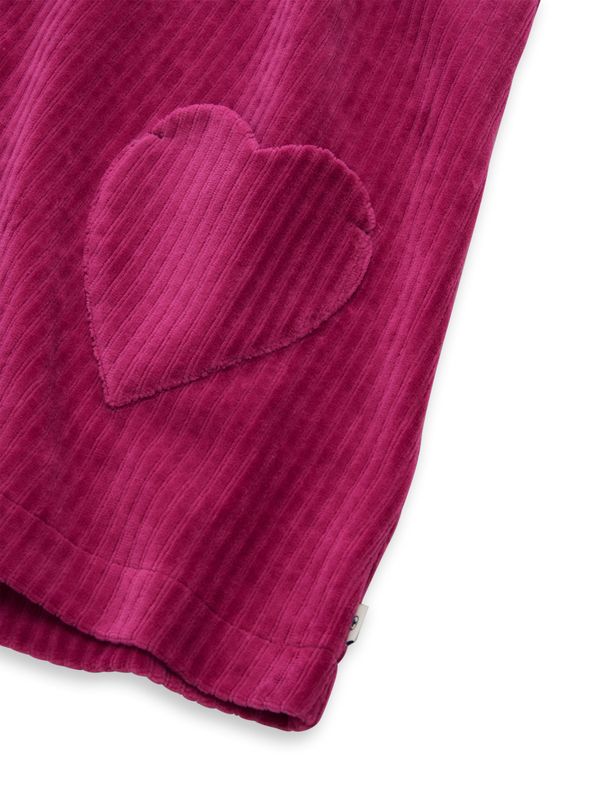 Mini-Kleid aus Cord mit Herztaschen