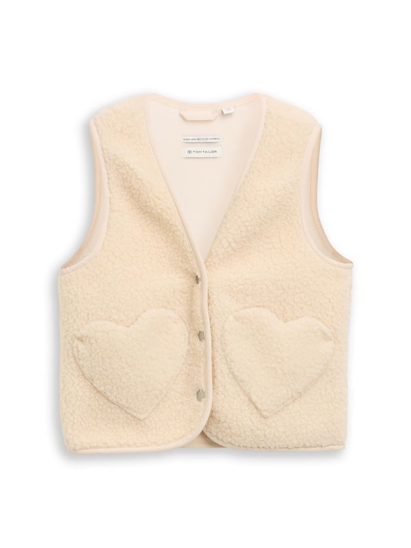 Teddy Weste mit Herztaschen und Fleece