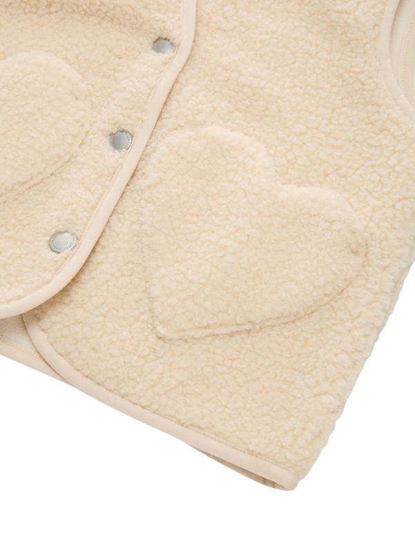 Teddy Weste mit Herztaschen und Fleece