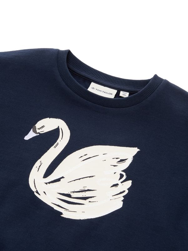 Oversize Sweatshirt mit Glitzer-Print