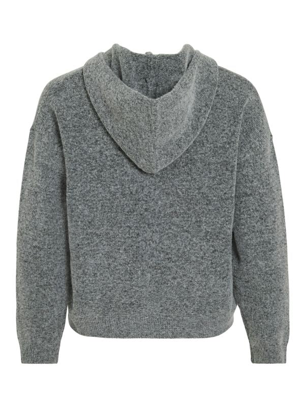 VICASTI HOODIE L/S BUTTON KNIT TOP