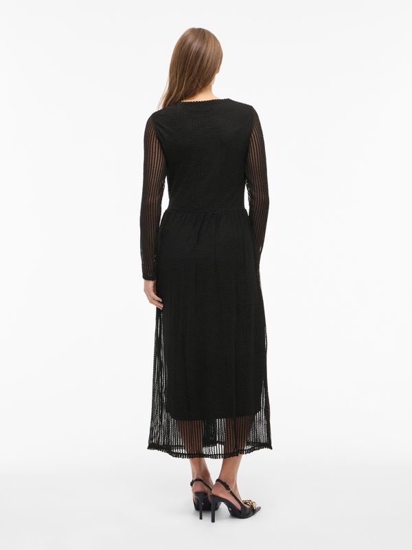 VITIONA O-NECK L/S MIDI DRESS/R