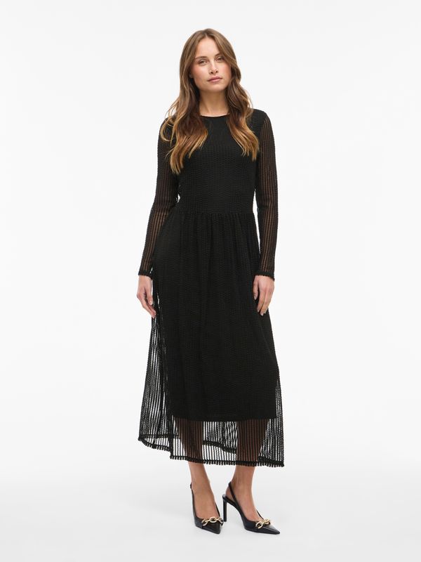 VITIONA O-NECK L/S MIDI DRESS/R