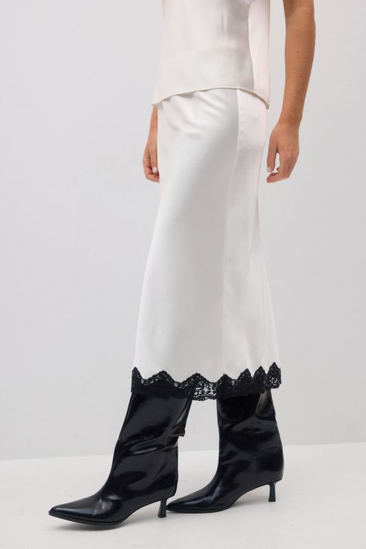 Lace midi skirt