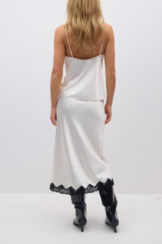 Lace midi skirt